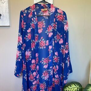 Jorja Women’s Sheer Floral Cover Up/Cardigan